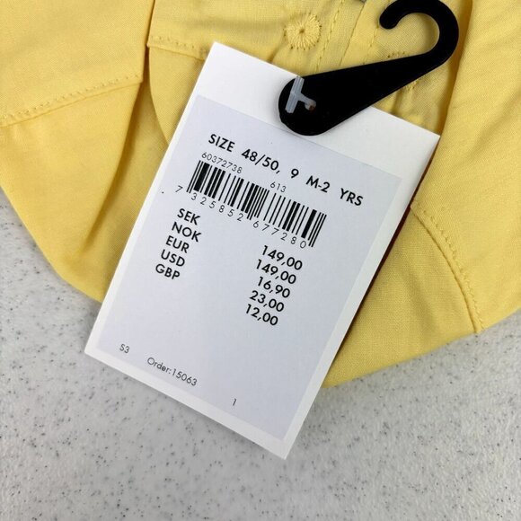 Polarn O. Pyret Summer Sun Hat Yellow NWT 9M - 2Y - Picture 8 of 9